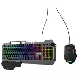 Клавиатура и мышь Oklick GMNG 700GMK клав:черный мышь:черный USB Multimedia LED (1533156)