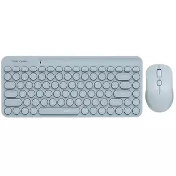 Клавиатура и мышь Wireless A4Tech Fstyler FG3200 Air клав: синяя, мышь: синяя, USB slim Multimedia (1973148)