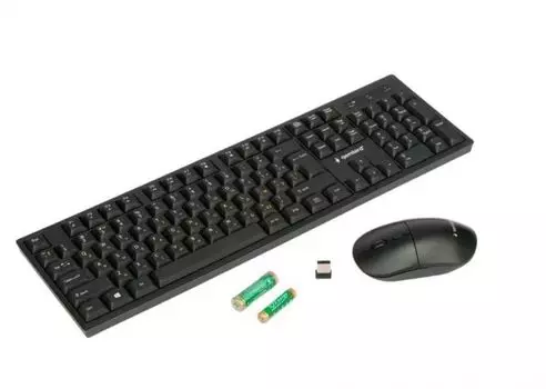 Клавиатура и мышь Wireless Gembird KBS-6000-W 104кл+4кн, 12Fn, 1600 DPI, 2.4 ГГц, белый