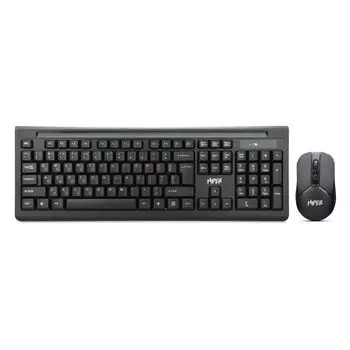 Клавиатура и мышь Wireless HIPER OSW-2000 черные, 104 кл, USB, 1600dpi, 4 кн