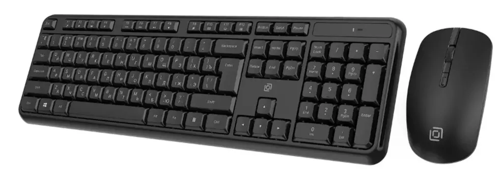 Клавиатура и мышь Wireless Oklick S277W 2066172 клав: черная, мышь: черная, USB Multimedia
