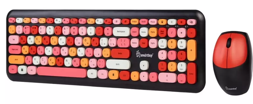 Клавиатура и мышь Wireless SmartBuy SBC-666395AG-K мультиколор (1/10)