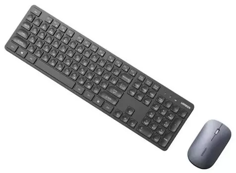 Клавиатура и мышь Wireless UGREEN MK004 2.4 GHz 15219 and 90372, цвет: черный