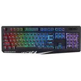 Клавиатура Mad Catz S.T.R.I.K.E. 2 KS13MRRUBL000-0 черная, игровая, мембрана, RGB подсветка, аллюминиевая рама, USB