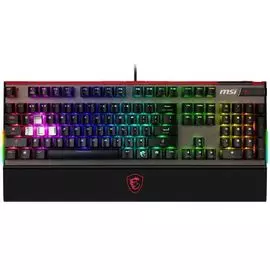 Клавиатура MSI Vigor GK80 CR S11-04RU215-HH6 механическая, игровая, с переключателями Cherry MX Silver Speed, 16.8M RGB