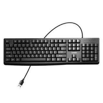 Клавиатура проводная UGREEN KU003 15218_ с кабелем USB, черная