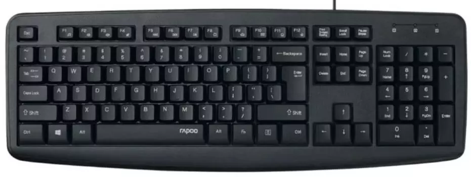 Клавиатура Rapoo NK2600 проводная компьютерная черная