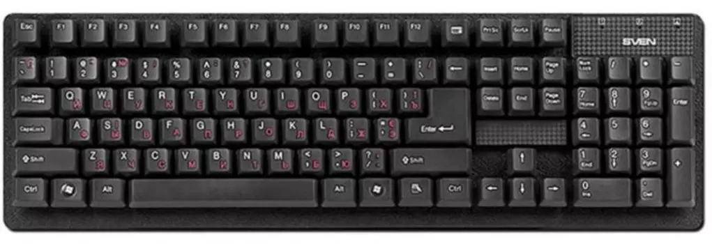Клавиатура Sven SV-013332 Standard 301 USB чёрная