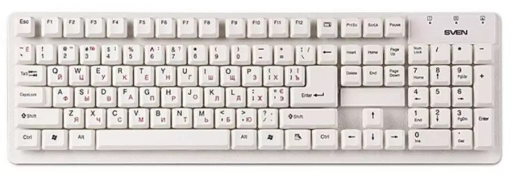 Клавиатура Sven SV-013349 Standard 301 USB белая