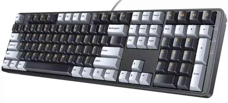 Клавиатура UGREEN KU103 35214_ USB Wired Mechanical Keyboard RU. длина кабеля: 1,6м. цвет: черный