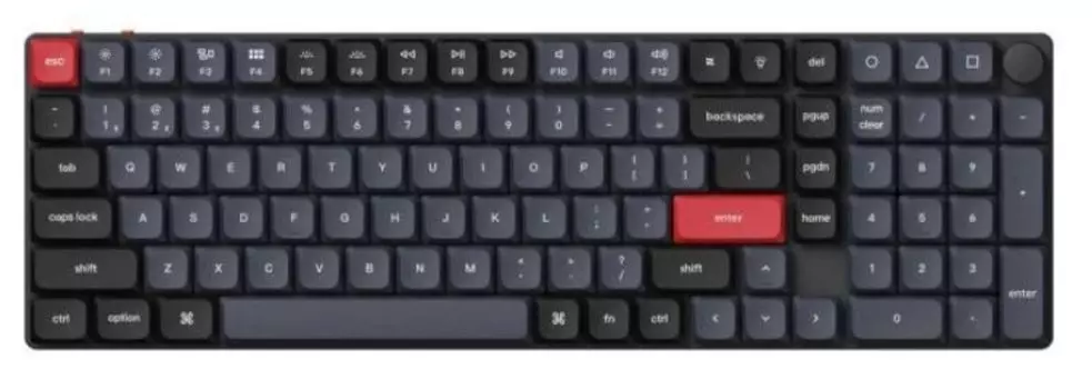 Клавиатура Wireless Keychron K17 Pro K17P-H2 QMK, 103 клавиши, Knob, Hot-Swap, Gateron low profile Blue Switch