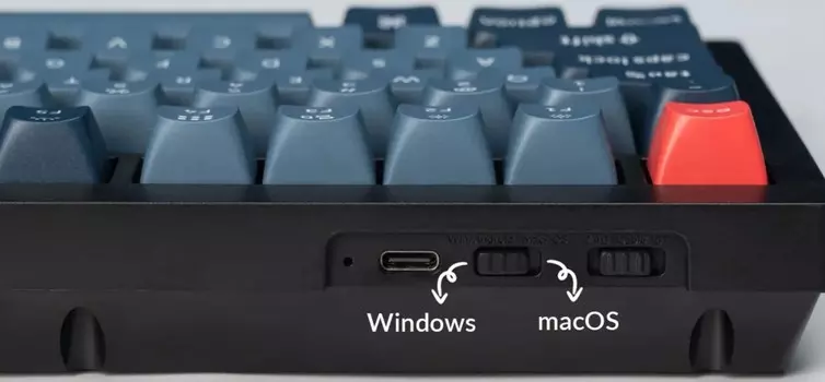 Клавиатура Wireless Keychron V1 Max V1M-D4-RU Carbon Black, Banana св.