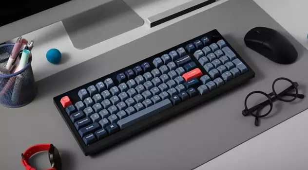 Клавиатура Wireless Keychron V5 Max V5M-D1-RU Carbon Black, Red св.