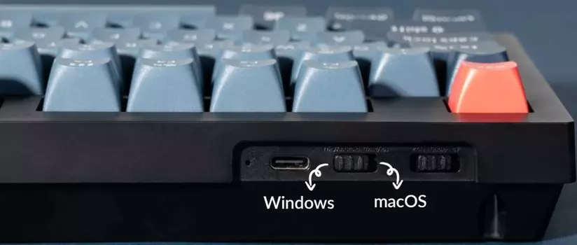 Клавиатура Wireless Keychron V5 Max V5M-D4-RU Carbon Black, Banana св.