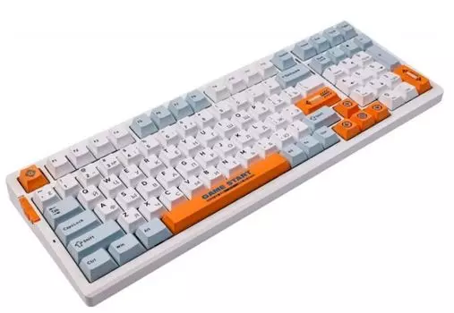 Клавиатура Wireless MCHOSE G98 Pro G98-OB-ST оранжевый и синий, Snow Tiger Switch