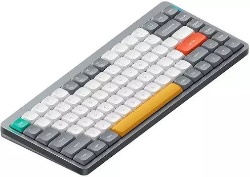 Клавиатура Wireless Nuphy AIR75v2 QMK, Lunar Gray, RGB, Hot Swap, Blue Switch