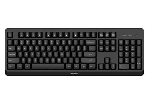 Клавиатура Wireless Philips SPK6307BL SPK6307BL/87 беспроводная 2.4GHz 104 клав, русская заводская раскладка, чёрный