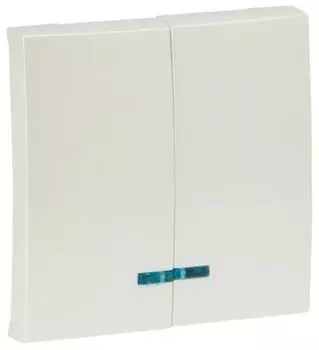 Клавиша двойная EKF ESV10-L-123-50 Валенсия выключателя с индикатором 10А жемчуг