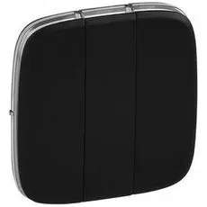 Панель лицевая Legrand 755038 Valena ALLURE - для выключателя трехклавишного, антрацит