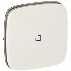 Клавиша Legrand 755089 Valena ALLURE, 1-ая, с подсветкой/индикацией, жемчуг (голубая линза в центре)