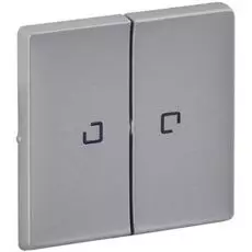 Клавиша Legrand 755222 Valena LIFE, 2-ая с подсветкой/индикацией, алюминий