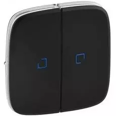 Клавиша Legrand 755228 Valena ALLURE, 2-ая, с подсветкой/индикацией, антрацит