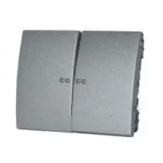 Клавиша Legrand 771379 Galea Life 2-я с подсветкой алюм.