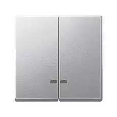 Клавиша Schneider Electric MTN3420-0460 Merten 2-ая с подсветкой, термопласт, IP20 (алюминий)