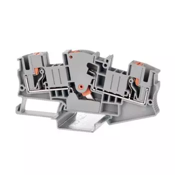 Клемма для измерительных трансформаторов DKC VPR-6-RTK-S зажим push-in, 2 точки подключения, 6 кв.мм, серая, "Nuputuk"