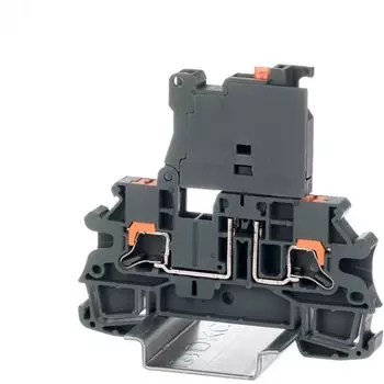 Клемма для предохранителя DKC VPR-4-HESILED24 зажим push-in, 2 точки подключения, 4 кв.мм, серая, "Nuputuk"