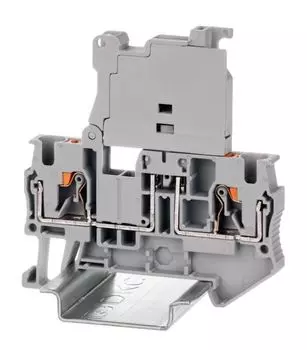 Клемма для предохранителя DKC VPR-4-HESILED250 зажим push-in, 2 точки подключения, 4 кв.мм, серая, "Nuputuk"