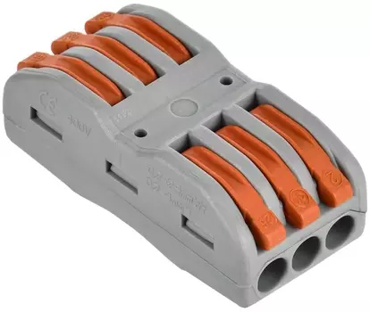 Клемма IEK UKZ20-4133-004 строительно-монтажная СМК 222-4133 (4шт/упак)
