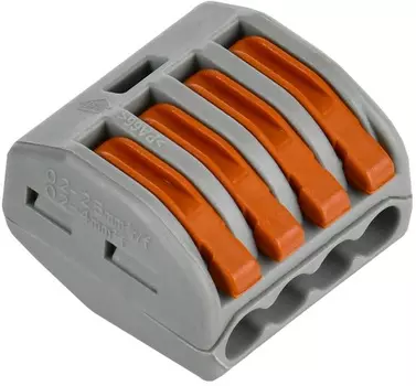 Клемма IEK UKZ20-4144P-004 строительно-монтажная СМК 222-4144P (4шт/упак)