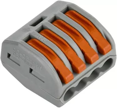 Клемма IEK UKZ20-414-004 строительно-монтажная СМК 222-414 (4шт/упак)