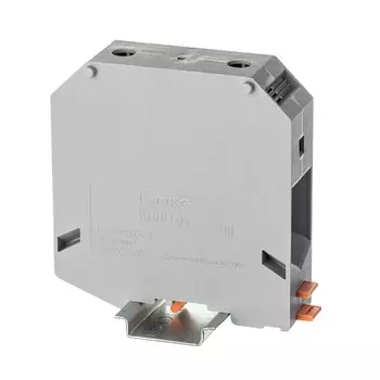 Клемма проходная DKC KRUH-95 винтовой зажим, 2 точки подключения, 95 кв.мм, серая, "Nuputuk"