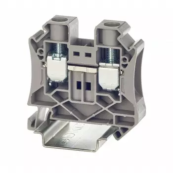 Клемма проходная DKC TUR-16 винтовой зажим, 2 точки подключения, 16 кв.мм, серая, "Nuputuk"