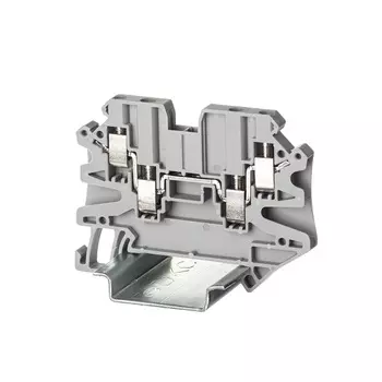 Клемма проходная DKC TUR-2.5-QUATTRO винтовой зажим, 4 точки подключения, 2.5 кв.мм, серая, "Nuputuk"