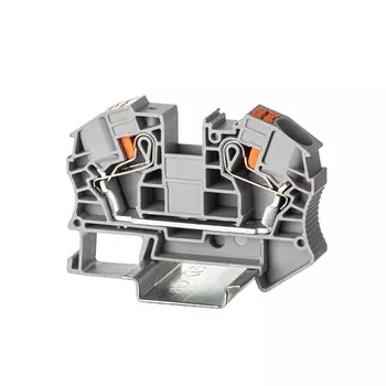 Клемма проходная DKC VPR-16-GY зажим push-in, 2 точки подключения, 16 кв.мм, серая, "Nuputuk"