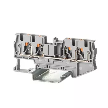 Клемма проходная DKC VPR-4-QUATTRO-GY зажим push-in, 4 точки подключения, 4 кв.мм, серая, "Nuputuk"