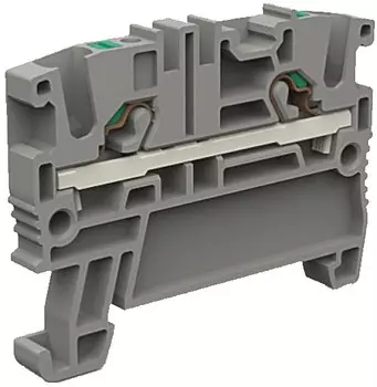 Клемма проходная DKC ZEFC400GR 2 точки подключения на 4 кв.мм, "Quadro" (уп/120 шт)