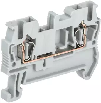 Клемма пружинная IEK YZN11-002-K03 КПИ 2в-2,5 31А серый