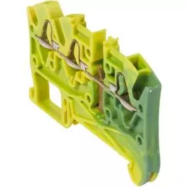 Клемма пружинная Legrand 037210 Viking 3 - заземляющая, однополюсная, 3 проводника, шаг 5 мм, желто-зеленый