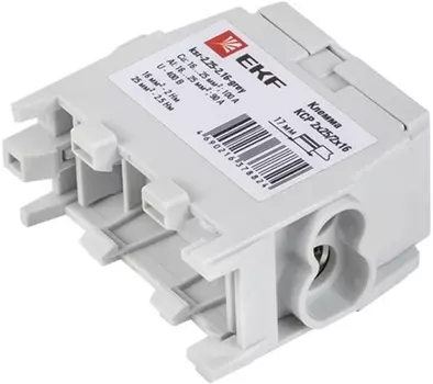 Клемма распределительная EKF ksr-2.25-2.16-grey КСР с двойным винтом 2x25/2x16 серая