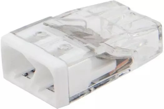 Клемма Rexant 07-3211 экспресс СМК 2273-202, 2-проводная 0.5-2.5 мм2, прозрачная