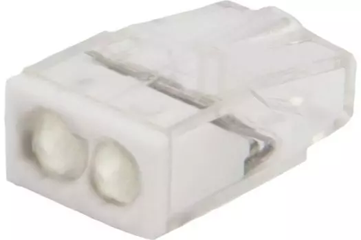 Клемма Rexant 07-3216 с пастой СМК 2273-242, 2-проводная 0.5-2.5 мм2, прозрачная