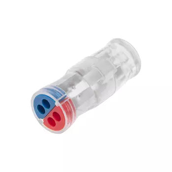 Клемма Rexant 07-5243-5 СМК 2273-2x2R проходная разъемная 2 полюса 2х2-проводная 0,5-2,5мм? (блистер 5 шт/уп)