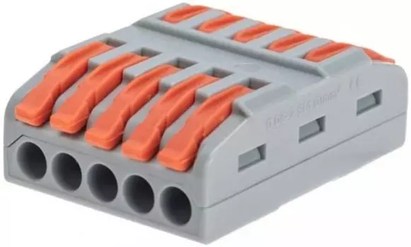 Клемма Rexant 07-5245 СМК 222-425 проходная 5 полюсов