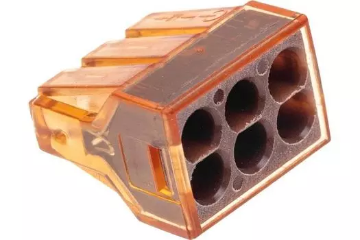 Клемма Rexant 07-5276 СМК 773-606 с пастой, 6-проводная 0,75-4 мм2