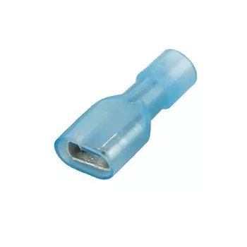 Клемма Rexant 08-0633 плоская полностью изолированная в нейлоне РПи-м(н) 2.5-(6.3)/РпИм-н 2-7-0,8 гнездо 6.6 мм, 1.5-2.5 мм2, синий