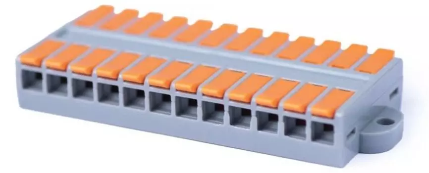 Клемма соединительная Cabeus MX662-12R универсальная проходная 12 полюсов с рычагом 0,5-6,0 (1шт)